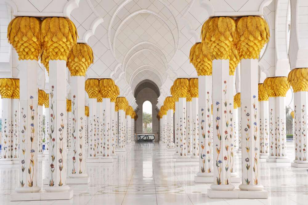 Columns Grand Mosque Abu Dhabi