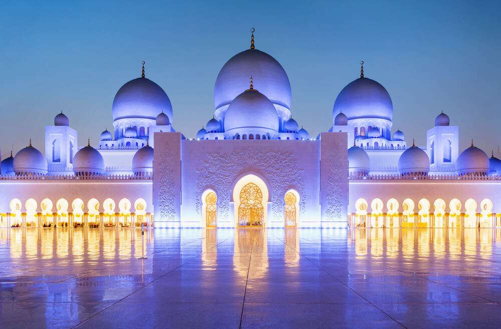 Lunar Illumination Grand Mosque Abu Dhabi