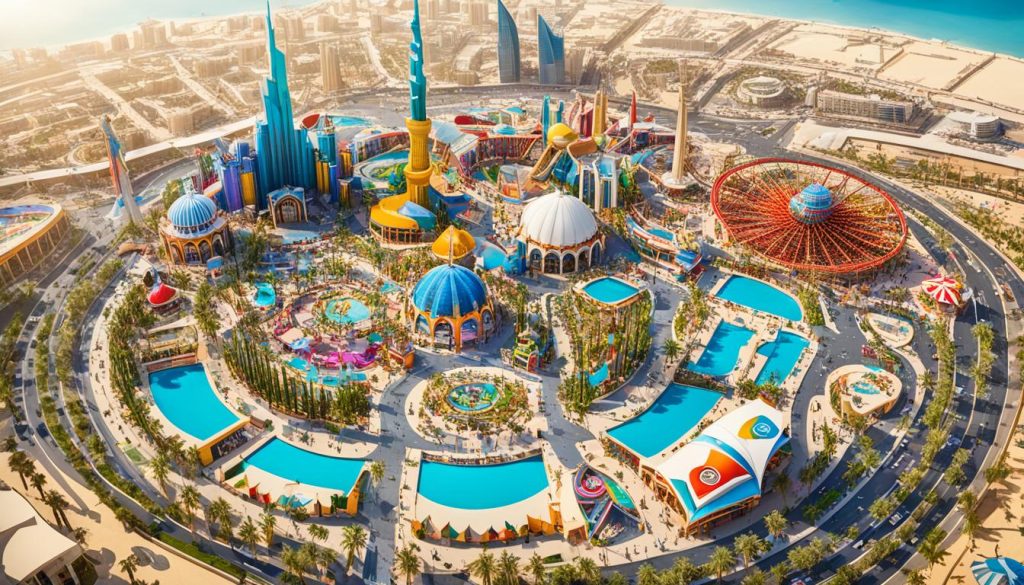 Global Village in Dubai is a hub for celebrating global cultures through food, shopping, and attractions