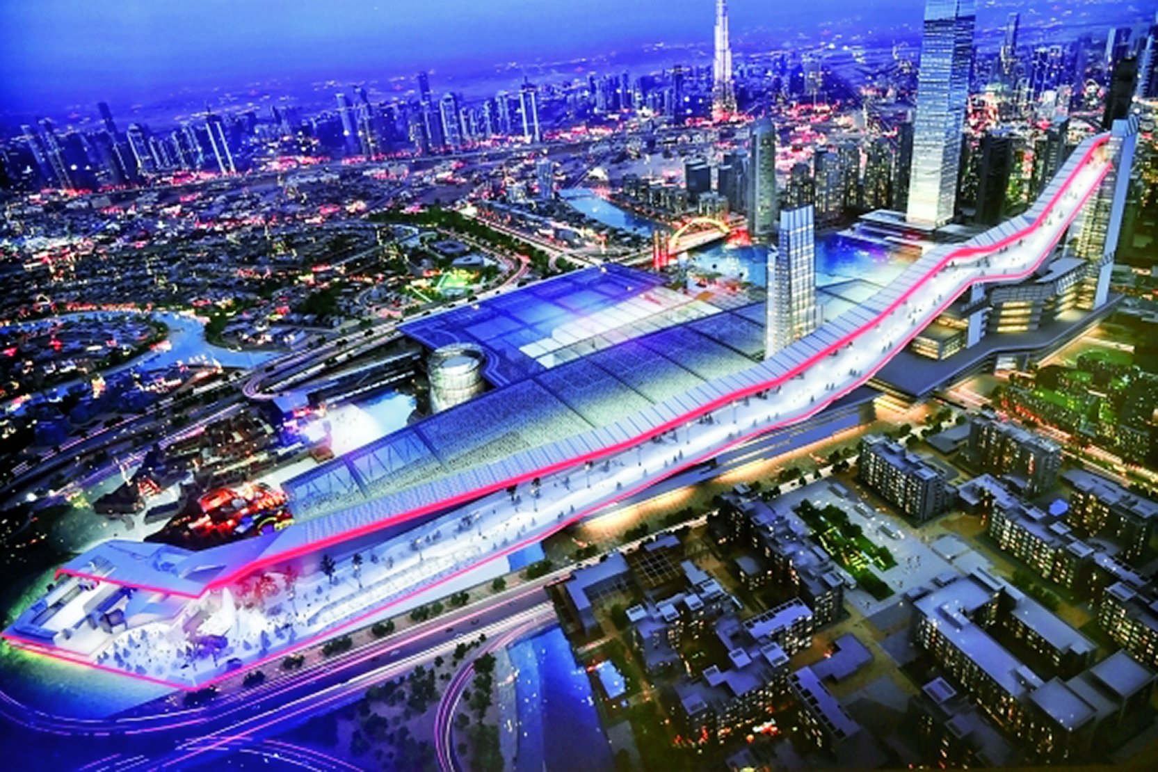 Meydan one Mall Dubai is an integral part of Meydan One, an expansive mixed-use development spanning 39,514,000 sq. ft.